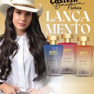 Coleção Perfume Capilar Fashion Gold: Oriental Seduction, Secret Garden, Floral Fusion – 50ml